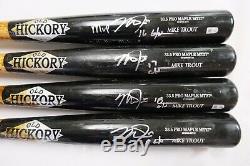 10/26 Weekend Pricing Only MIKE TROUT 2016 2017 2018 2019 SIGNED Game Used Bats
