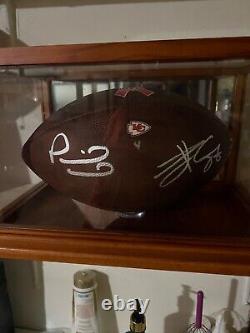 10/30/2016 NFL Game Used Football -Patrick Mahomes & Travis Kelce Dual Signed