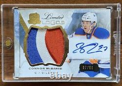 15/16 Connor McDavid The Cup Limited Logos /50 Oil Drop Game Used RPA RC Rookie