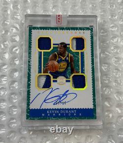 17-18 Panini Cornerstones Kevin Durant Warriors Auto Patch #6/10 Game Jersey
