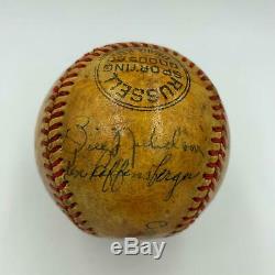 1948 Barnstorming Multi Signed Game Used Baseball Enos Slaughter Joe Page