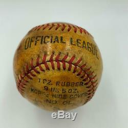 1948 Barnstorming Multi Signed Game Used Baseball Enos Slaughter Joe Page