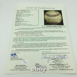 1949 Cleveland Indians Team Signed Game Used American League Baseball JSA COA