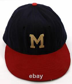 1954 Bobby Thomson Signed Game Used Milwaukee Braves Hat Cap With MEARS COA