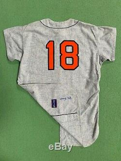 1965 Don Larsen Baltimore Orioles Game-Used & Autographed Road Flannel Jersey