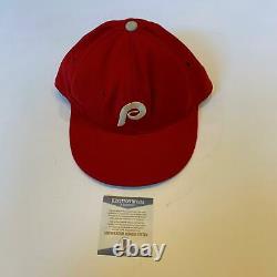1980 Del Unser Signed Game Used Philadelphia Phillies Hat Cap Beckett COA & PSA