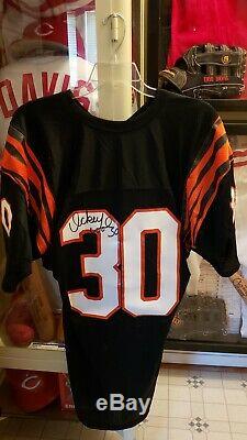 1980s Cincinnati Bengals Ickey Woods signed GAME USED ISSUED Jersey AUTO