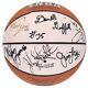 1988-89 Utah Jazz Team Signed Game Used Basketball Karl Malone Beckett Coa