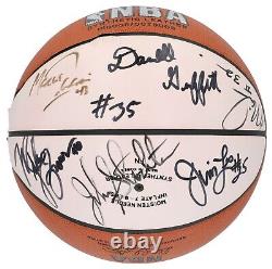 1988-89 Utah Jazz Team Signed Game Used Basketball Karl Malone Beckett COA