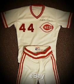 1989 Cincinnati Reds Eric Davis signed GAME USED WORN jersey uniform AUTO LOA