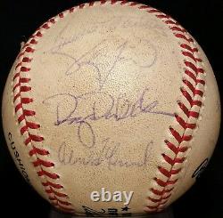 1990 NL East CHAMP Pittsburgh Pirates Team Signed BARRY BONDS Game Used BALL vtg