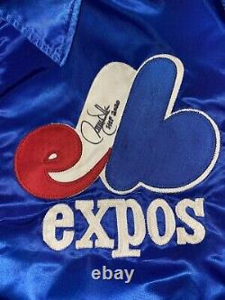 1990 Starter Montreal Expos #33 Larry Walker Game Worn Signed Dugout Jacket XL