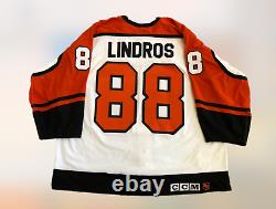 1992-93 Flyers Eric Lindros Game Worn Used Signed Rookie Hockey Jersey