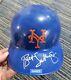 1992 Bret Saberhagen Game Used Worn Signed Ny Mets 7-3/8 Abc Batting Helmet Jsa
