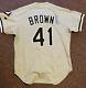 1992 Chicago White Sox Jackie Brown Game Used Jersey Signed By Frank Thomas Auto