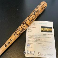 1993 Atlanta Braves Team Signed Game Used Bat Maddux Smoltz Deion Sanders JSA