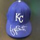 1993 George Brett Game Used Signed Kansas City Royals Hat Final Season Jsa Coa