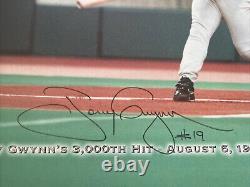 1999 Expos Olympic Stadium Game Used Visiting Clubhouse Tony Gwynn Signed Poster