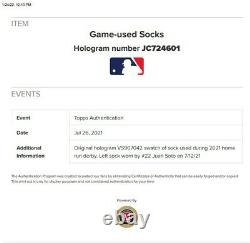 1/1 Juan Soto HR DERBY Game Used HR Relic 2021 TOPPS NOW All-Star Auto'd ball