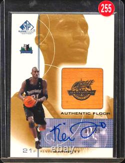 2000 1999 SP Game Used FLOOR Patch AUTO Kevin Garnett #d 7/21 Flawless Exquisite