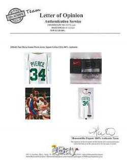2000-2001 Paul Pierce Game Used and Signed Boston Celtics Home Jersey with Dorot