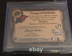 2001 Fleer Legacy Greats Of The Game Derek Jeter On Card Autograph Auto Rare
