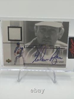 2001 Upper Deck UD Nolan Ryan Signed Game Used Jersey OnCard Autograph Auto /200