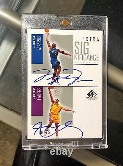 2002-03 Kobe Bryant Michael Jordan Dual Auto Sp Game Used Extra Significance UD