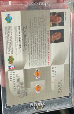 2002-03 UD Game Jersey Auto Combo Kobe Bryant Kareem Rush 5/10 ebay 1/1 invest