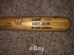 2002-07 Scott Rolen St. Louis Cardinals LVS Game Used Bat PSA JSA Autographed
