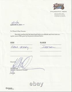 2002 Allen Iverson Game Used & Signed Julius Erving Dr. J All Star Game Jersey