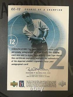 2002 Game Used Tiger Woods Auto #12 Course of a Champion