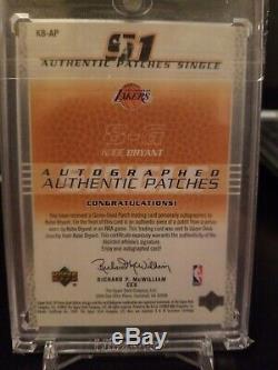 2003-04 Sp Game Used Autographed Authentic Patches Kobe Bryant Auto Patch Lakers