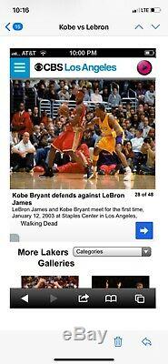 2003 Kobe Bryant Game Used Shoes Both Signed Auto With GAI COA Lebron James Game