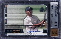 2003 Upper Deck SP Game Used Scorecard Signatures Tiger Woods Card BGS 8.5/10