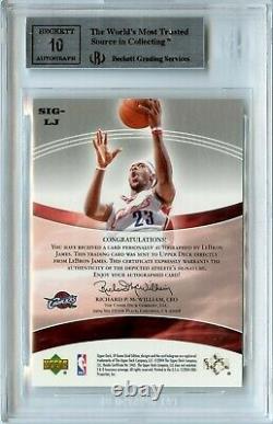2004-05 SP Game Used LeBron James Significance Auto 74/100 BGS 9/10.5 From Gem