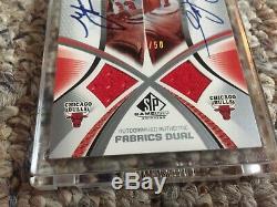 2004-05 SP Game Used Scottie Pippen Dennis Rodman Autographed Fabrics Dual /50