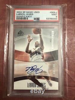 2004-05 UD SP Game Used Edition Significance Lebron James Auto 7/100 PSA 9