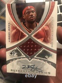 2005-06 Upper Deck Sp Game Used Lebron James Auto Jersey 084/100