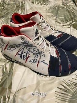 2006 All-Star Game Dwyane Wade Game Used Shoes Signed by East and West Teams