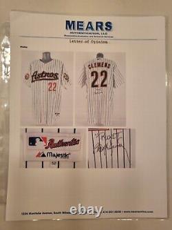 2006 Roger Clemens signed Game Worn Used Houston Astros Jersey. JSA Mears