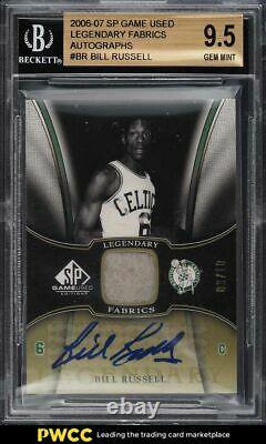 2006 SP Game Used Legendary Fabrics Bill Russell PATCH AUTO /10 BGS 9.5 GEM MINT