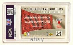 2007-08 UD SP Game Used MICHAEL JORDAN Jersey #23/23 Game Worn Patch Auto PSA 9
