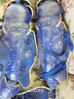 2007 GEOVANY SOTO Signed Game Used Catchers Mask Chest Protector 2 Shin Guards