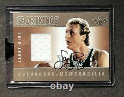2007 Sport Kings Larry Bird Auto Autograph Signed Game Used Jersey Patch HOF