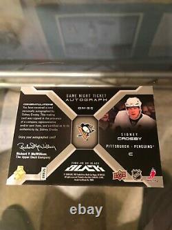 2008/09 Game Night Ticket Sidney Crosby Auto Signed Card 04/25 Tough