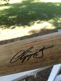 2008 Chipper Jones Game Used Bat Batting Title Braves HOF Auto Signed PSA JSA