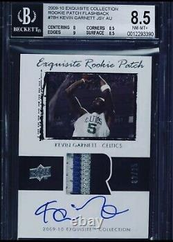 2009 10 Exquisite Kevin Garnett Game Used Flashback Rookie Patch Auto RPA BGS