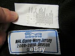 2009-10 Kari Lehtonen Dallas Stars Game Used Worn Hockey Jersey MeiGray Signed