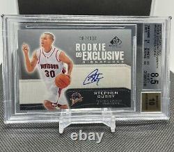 2009-10 Sp Game Used Rookie Exclusives Stephen Curry Auto Rc /100 Bgs 8.5 / 10